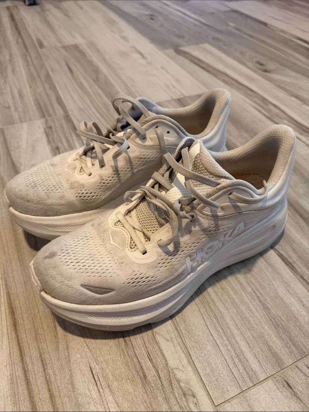 Hoka M Bondi 9 Sneakers Shoes White Size 10
